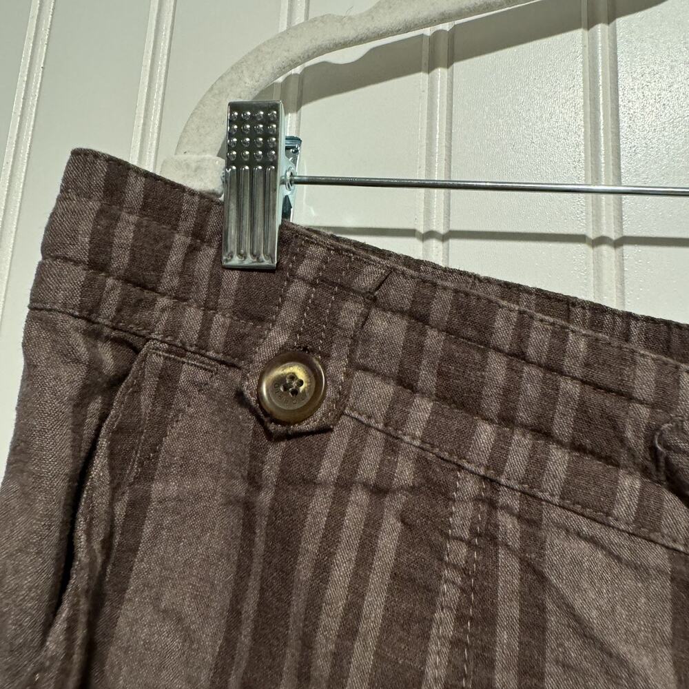 Torrid Brown Striped Linen Shorts Pull On NEW Plus Size 18 - Picture 4 of 8
